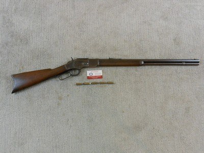 Winchester Model 1873 Rifle In 38 W.C.F. Antique Ranch Used Rifle