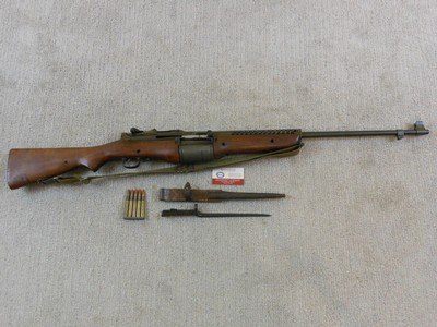 Johnson Automatics Model 1941 Military Rifle In Near New Condition With Bayonet And Scabbard