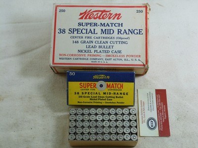 Western Cartridge Co. Full Brick Of 38 Special Mid Range Wad Cutter Shells