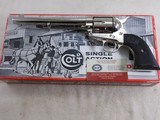 Colt Single Action Army Second Generation Full Nickle Finish New In Stage Coach Box - 2 of 19