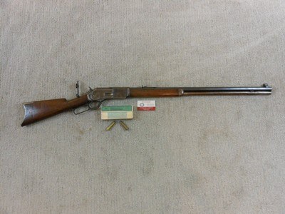 Winchester Model 1876 Rifle With Special Sights And Original Winchester Box Of Shells