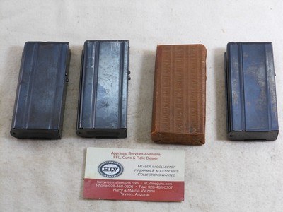 Four M1 Carbine Magazines One Still In Wrapper