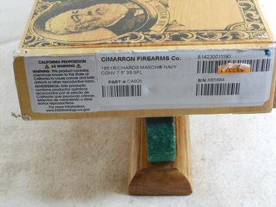 Cimarron Firearms Co. Richards Mason Colt Navy Conversion To 38 Special - Image 2 of 6
