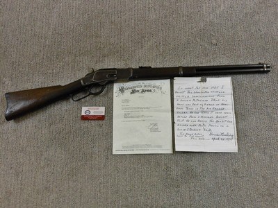Winchester Model 1873 Carbine in 44 W.C.F. With Factory Letter And Owners Letter
