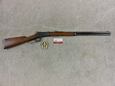 Winchester Model 1892 Rifle With Old Refinish In 38 W.C.F. First Year Production