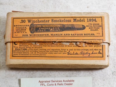 Winchester Early Full Box Of 30 W.C.F. With Reinforced Primers - Image 2 of 4