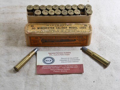 Winchester Early Full Box Of 30 W.C.F. With Reinforced Primers - Image 3 of 4