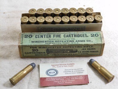 Winchester Full Early Centennial Box Of 45-75 W.C.F. Shells For The 1876 Rifles - Image 2 of 4