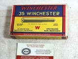 Winchester Original Full Box Of 35 Winchester For The Model 1895 Rifles - 1 of 3