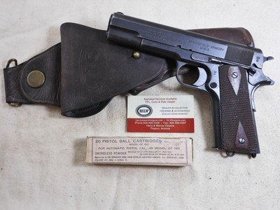 Springfield Armory 1914 Production Model 1911 Pistol With Model 1912 Holster In Original Condition