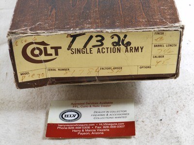 Colt First Year Of The Third Generation Single Action Army In 45 Colt With Original Box - Image 3 of 17