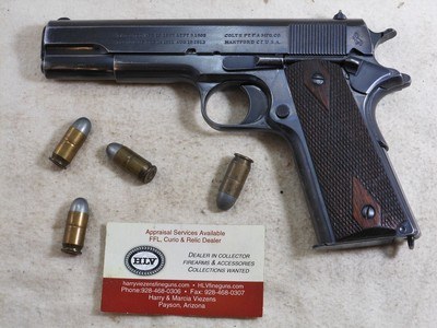 Colt Government Model 1911 Commercial Pistol 1917 Production In Very Fine Condition