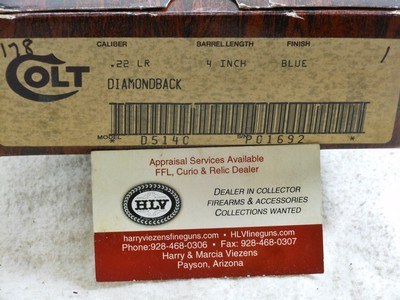 Colt Diamondback 22 Revolver New In The Original Box With 4 Inch Barrel - Image 2 of 7