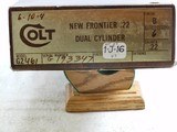 Colt New Frontier 22 Single Action With Dual Cylinders New In The Original Box - Image 2 of 7