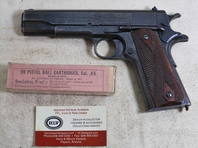 Colt Model 1911 Pistol World War One Issued In Original Condition - Image 1 of 9