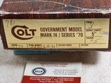 Colt Government Model Mark 1V Series '70 45 A.C.P. In Like New Condition With Box - Image 3 of 10