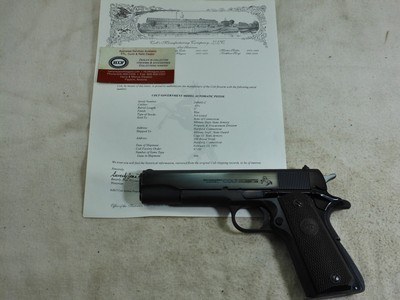 Colt Government Model 1911-A1 Civilian Pistol Issued To The State Of Connecticut Military Dept. With Factory Letter - Image 1 of 8
