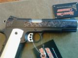 Ithica 1911 engraved with Ivory grips - 3 of 15