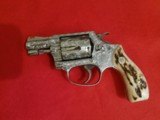 Smith & Wesson model 60 full engraved with stag grips - 2 of 12