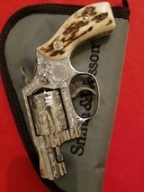 Smith & Wesson model 60 full engraved with stag grips - 12 of 12