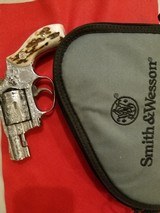 Smith & Wesson model 60 full engraved with stag grips - 11 of 12