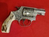 Smith & Wesson model 60 full engraved with stag grips - 3 of 12