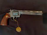 Vintage Collector Quality Colt Python 8" bbl Nickel Finish - 1 of 12