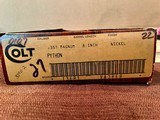 Vintage Collector Quality Colt Python 8" bbl Nickel Finish - 3 of 12