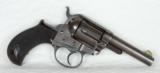 RARE EARLY 1ST YEAR PRODUCTION 38 COLT MODEL 1877 DA “LIGHTNING” 3-1/2” BARREL BEAUTIFUL CHECKERED WALNUT GRIPS, FACTORY LETTER - 2 of 15