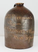 RARE FREEMAN’S SALOON, EARLY SCRATCH JUG, WHISKEY POTTERY, HOT SPRINGS, GARLAND CO., ARKANSAS AR - 2 of 9