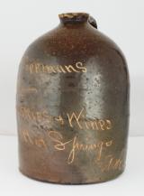 RARE FREEMAN’S SALOON, EARLY SCRATCH JUG, WHISKEY POTTERY, HOT SPRINGS, GARLAND CO., ARKANSAS AR - 3 of 9