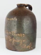 RARE FREEMAN’S SALOON, EARLY SCRATCH JUG, WHISKEY POTTERY, HOT SPRINGS, GARLAND CO., ARKANSAS AR - 4 of 9
