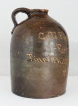 RARE FREEMAN’S SALOON, EARLY SCRATCH JUG, WHISKEY POTTERY, HOT SPRINGS, GARLAND CO., ARKANSAS AR - 7 of 9