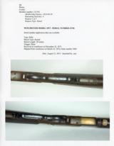 EARLY WINCHESTER 1873 (73) 1ST MODEL RIFLE, 44-40 WIN CALIBER, SPECIAL ORDER 28” BARREL, ORIGINAL THUMBPRINT DUST COVER, SHIPPED 1876 - 2 of 15