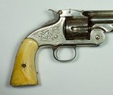 RARE ENGRAVED 2ND MODEL NO 3 SMITH & WESSON AMERICAN, 8” BARREL X 44 AMERICAN, IVORY, KNOWN FAMILY PROVENANCE - 4 of 15