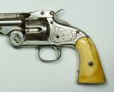 RARE ENGRAVED 2ND MODEL NO 3 SMITH & WESSON AMERICAN, 8” BARREL X 44 AMERICAN, IVORY, KNOWN FAMILY PROVENANCE - 3 of 15