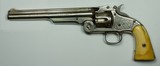 RARE ENGRAVED 2ND MODEL NO 3 SMITH & WESSON AMERICAN, 8” BARREL X 44 AMERICAN, IVORY, KNOWN FAMILY PROVENANCE - 1 of 15