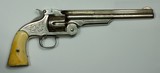 RARE ENGRAVED 2ND MODEL NO 3 SMITH & WESSON AMERICAN, 8” BARREL X 44 AMERICAN, IVORY, KNOWN FAMILY PROVENANCE - 2 of 15