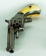 EARLY NIMSCHKE ENGRAVED SMITH & WESSON 22 RIMFIRE SINGLE ACTION, 1ST MODEL, 3RD ISSUE, ORIGINAL IVORY GRIPS - 12 of 14