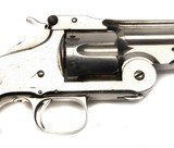 RARE HIGH CONDITION 2ND MODEL NO 3 SMITH & WESSON AMERICAN, 8” BARREL X 44 RUSSIAN, NICKEL, WALNUT, SOME KNOWN HISTORY - 4 of 14