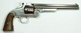 RARE HIGH CONDITION 2ND MODEL NO 3 SMITH & WESSON AMERICAN, 8” BARREL X 44 RUSSIAN, NICKEL, WALNUT, SOME KNOWN HISTORY - 2 of 14