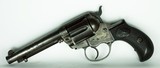 EARLY 1890’S PRODUCTION 38 COLT MODEL 1877 DA “LIGHTNING” 4-1/2” BARREL, NICE ORIGINAL CHECKERED RUBBER GRIPS, FACTORY LETTER - 1 of 15