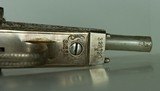 FACTORY ENGRAVED COLT MODEL 1849 POCKET PERCUSSION, 31 CALIBER, 6” BARREL, SILVER PLATED, CASED WITH ACCESSORIES - 12 of 15
