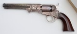 FACTORY ENGRAVED COLT MODEL 1849 POCKET PERCUSSION, 31 CALIBER, 6” BARREL, SILVER PLATED, CASED WITH ACCESSORIES - 2 of 15