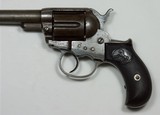 VERY RARE EARLY 1880’S PRODUCTION 38 COLT MODEL 1877 DA “LIGHTNING” WITH 6” BARREL, NO EJECTOR “SHERIFF’S MODEL” RUBBER GRIPS, FACTORY LETTER - 4 of 15