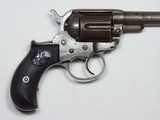VERY RARE EARLY 1880’S PRODUCTION 38 COLT MODEL 1877 DA “LIGHTNING” WITH 6” BARREL, NO EJECTOR “SHERIFF’S MODEL” RUBBER GRIPS, FACTORY LETTER - 5 of 15