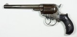 VERY RARE EARLY 1880’S PRODUCTION 38 COLT MODEL 1877 DA “LIGHTNING” WITH 6” BARREL, NO EJECTOR “SHERIFF’S MODEL” RUBBER GRIPS, FACTORY LETTER - 1 of 15