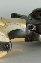 VERY RARE EARLY 2-PIECE CARVED IVORY STEERHEAD GRIPS COLT SAA SINGLE ACTION ARMY 1st GEN - 6 of 9