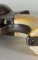 VERY RARE EARLY 2-PIECE CARVED IVORY STEERHEAD GRIPS COLT SAA SINGLE ACTION ARMY 1st GEN - 5 of 9