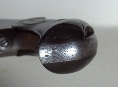 RARE ANTIQUE 45 COLT MODEL 1878 DOUBLE ACTION SHERIFF’S MODEL 3-1/2” BARREL WITH EL PASO, TEXAS HOLSTER. - Image 7 of 13